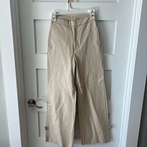 Fashion Nova Beige Wide-Leg Chinos